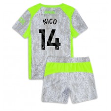 Manchester City Nico Gonzalez #14 Tredjeställ Barn 2025-26 Korta ärmar (+ Korta byxor)